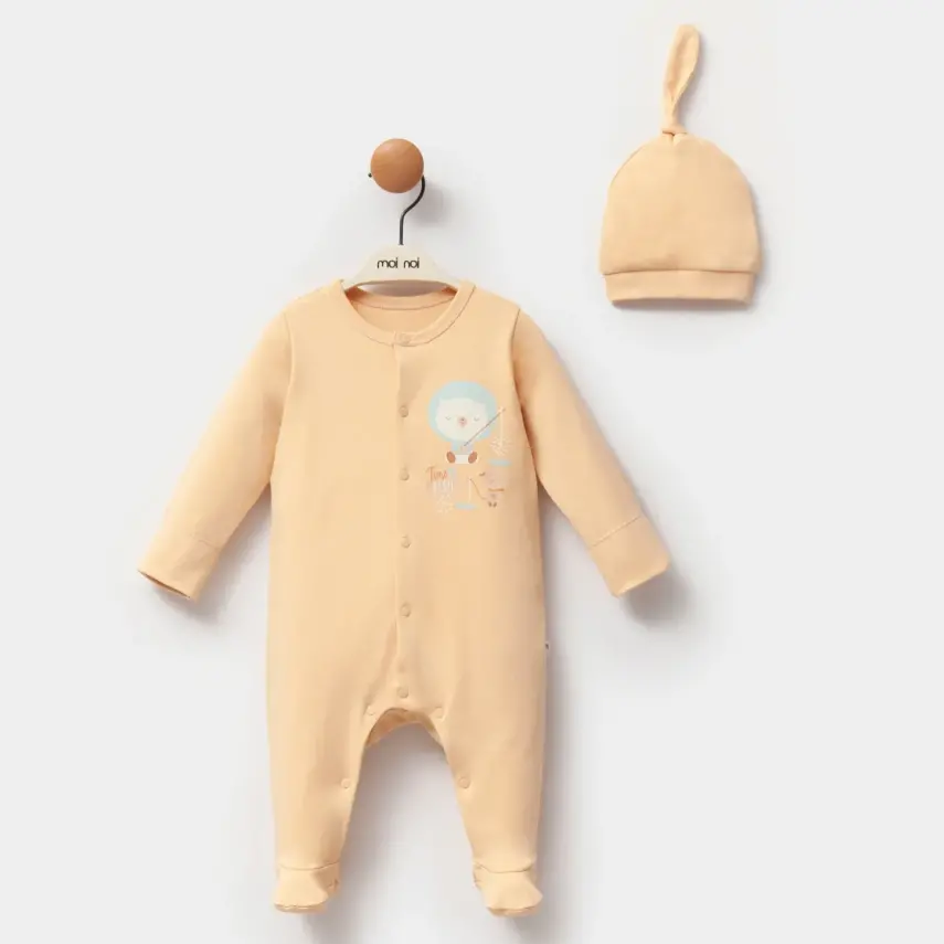 Moi Noi Şapkalı Bebek Tulum Balon Unisex - 1