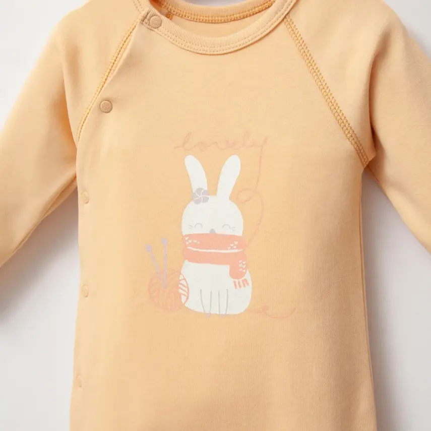 Moi Noi Şapkalı Bebek Tulum Sütlü Kahve Unisex - 2