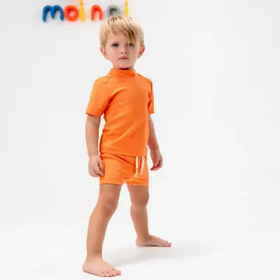 Moi Noi Şort Mayo Çizgili Turuncu (1)