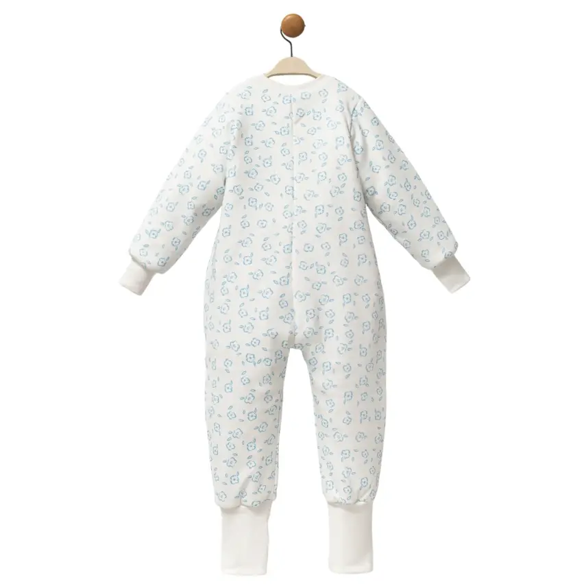 Moi Noi Uyku Tulumu Çoraplı 2,5 Tog Mavi Çiçek Desenli - 6