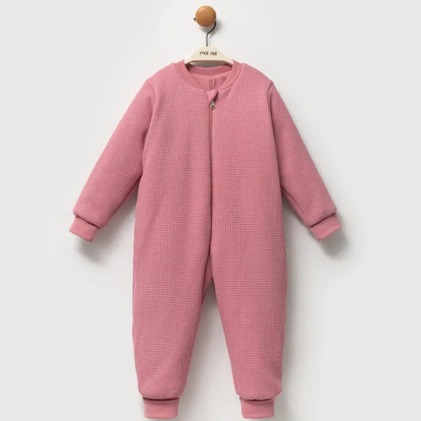 Moi Noi Uyku Tulumu Çoraplı 2,5 Tog Waffle Gül Kurusu - 1