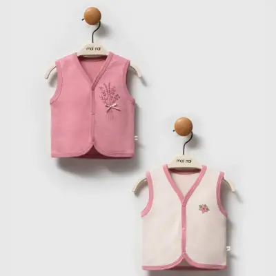 Moi Noi Yelek 2li Flowers Mürdüm - 6