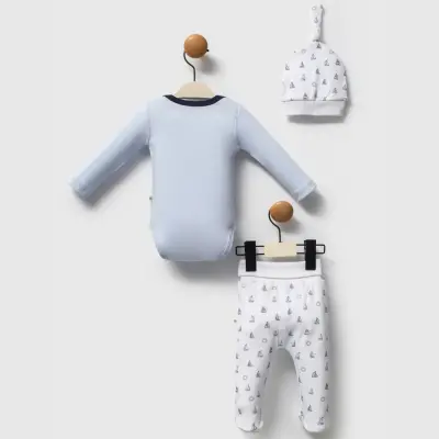 Moi Noi Zıbın Takımı 2li Captain Mavi Canlı Detay - 2