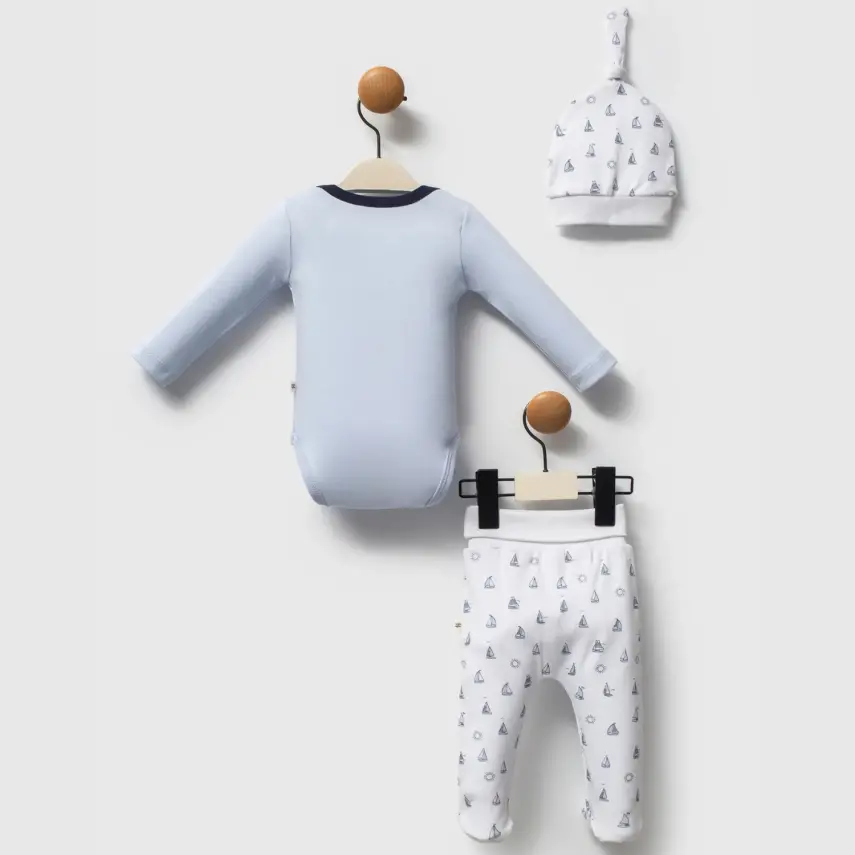 Moi Noi Zıbın Takımı 2li Captain Mavi Canlı Detay - 2