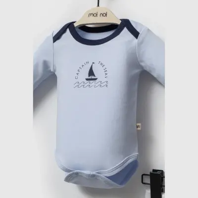 Moi Noi Zıbın Takımı 2li Captain Mavi Canlı Detay - 3