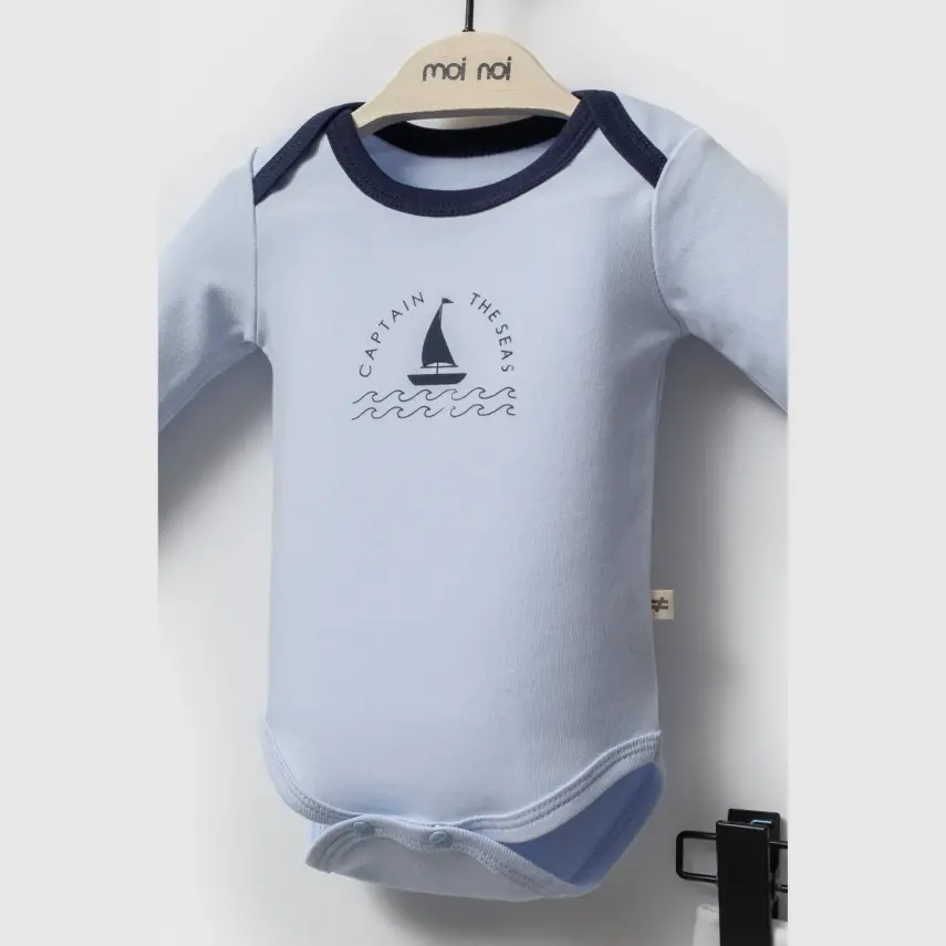 Moi Noi Zıbın Takımı 2li Captain Mavi Canlı Detay - 3