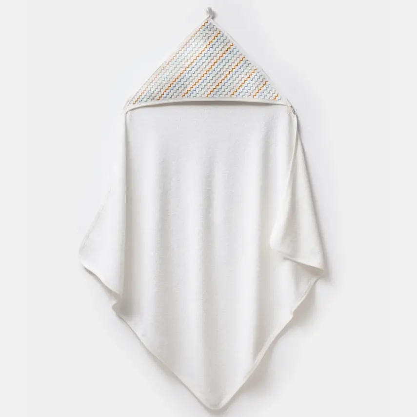 Moi Noi Zigzag Desenli Bebek Havlu Unisex - 1