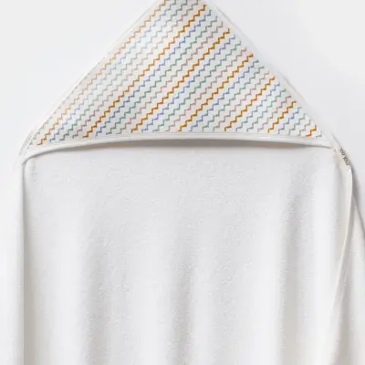 Moi Noi Zigzag Desenli Bebek Havlu Unisex (1)