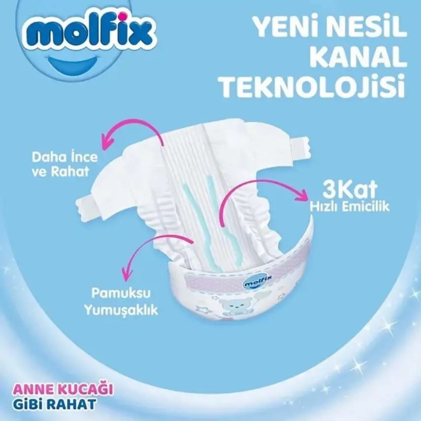 Molfix Bebek Bezi 3 Beden Midi 4-9 Kg 140lı Mega Paket - 2