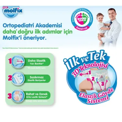 Molfix Bebek Bezi 3D 4 Beden Maxi 7-14 Kg 100lü Ultra Fırsat Paketi - 11