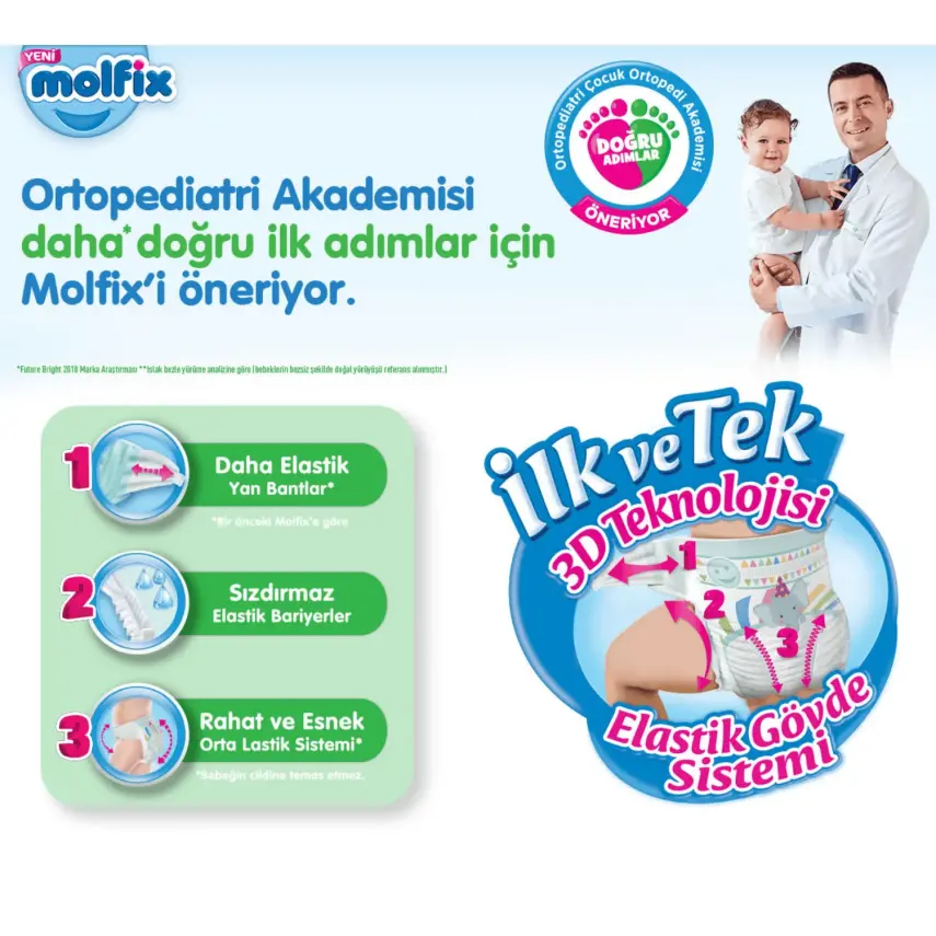 Molfix Bebek Bezi 3D 4 Beden Maxi 7-14 Kg Ultra Fırsat Paketi 200lü - 8