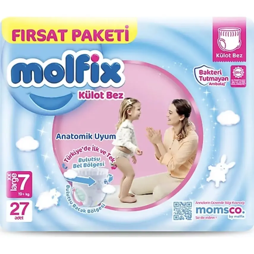 Molfix Külot Bebek Bezi 7 Beden XXL 19+ Kg 27li Fırsat Paketi - 1
