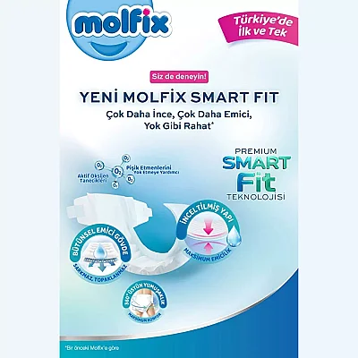Molfix Premium Smart Fit Bebek Bezi  4 Beden Maxi 86lı Ultra Fırsat Paketi (1)