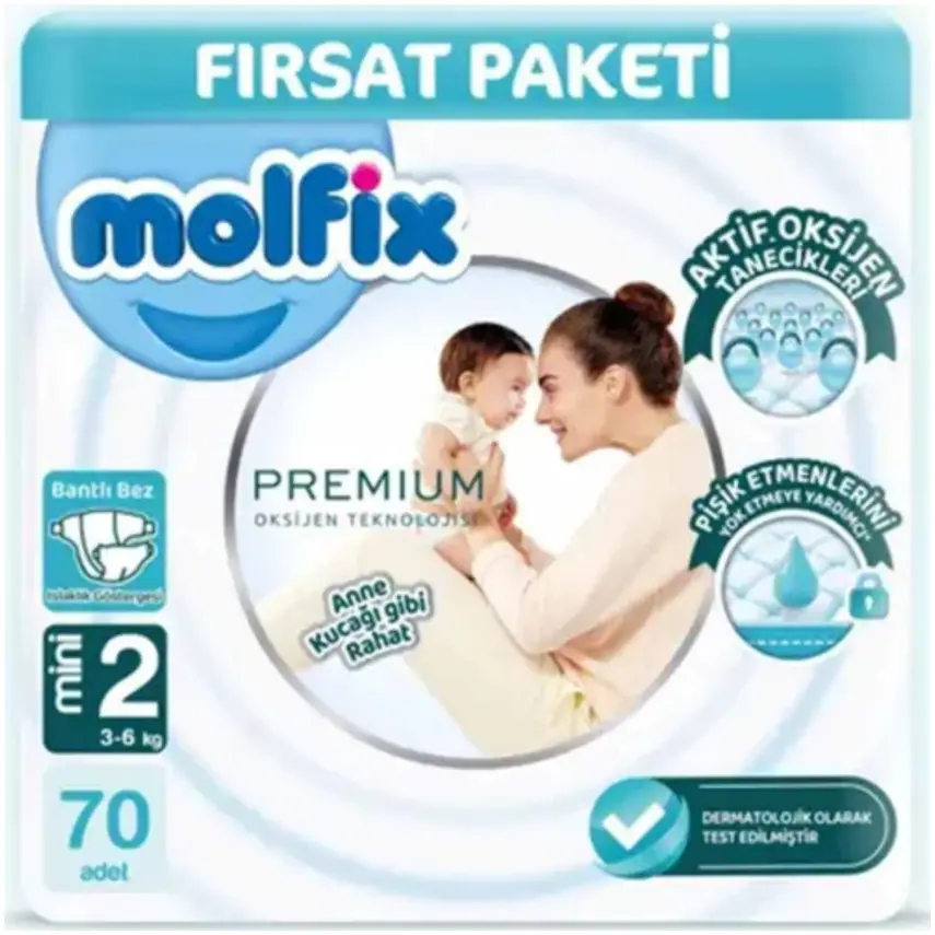 Molfix Premium Bebek Bezi 2 Beden Mini 70li Fırsat Paketi - 1