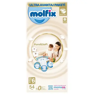 Molfix Pure&Soft Bebek Bezi 6 Beden XL 54lü Ultra Avantaj Paketi - 3