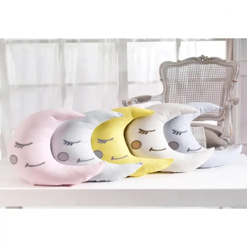 Momishop Bebek Dekoratif Yastık Ay Mavi - 1