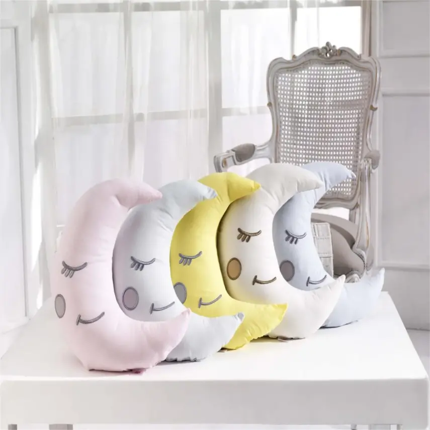 Momishop Bebek Dekoratif Yastık Ay Pembe - 1