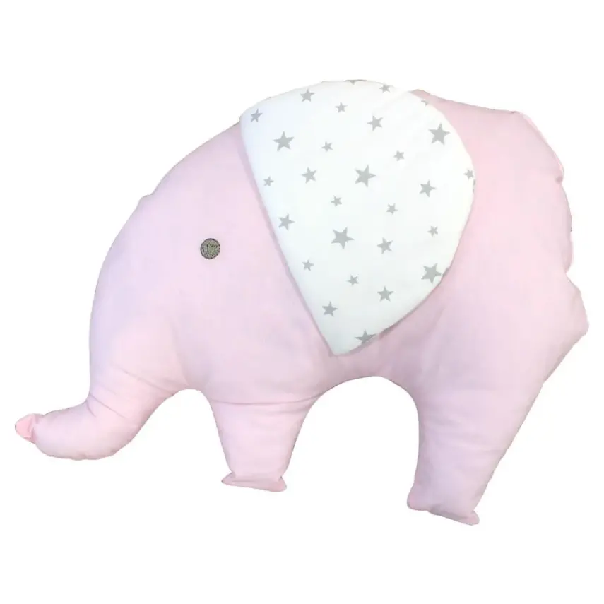Momishop Bebek Dekoratif Yastık Fil Pembe - 1