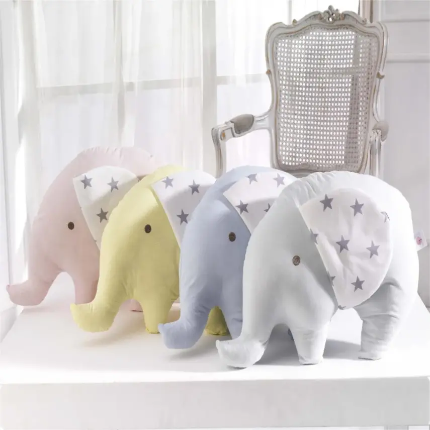 Momishop Bebek Dekoratif Yastık Fil Sarı - 1