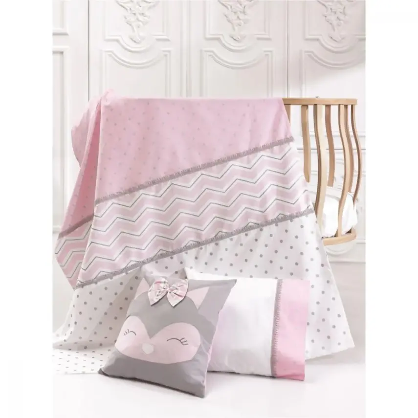Momishop Bebek Nevresim Takımı Fox Pembe - 1