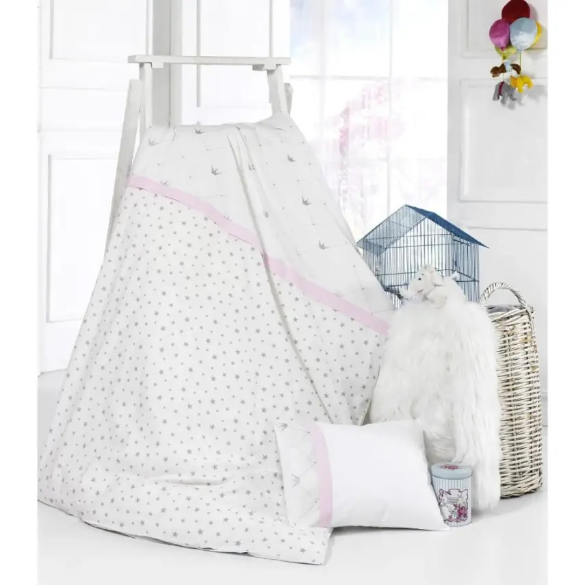 Momishop Bebek Nevresim Takımı Taç Pembe - 1