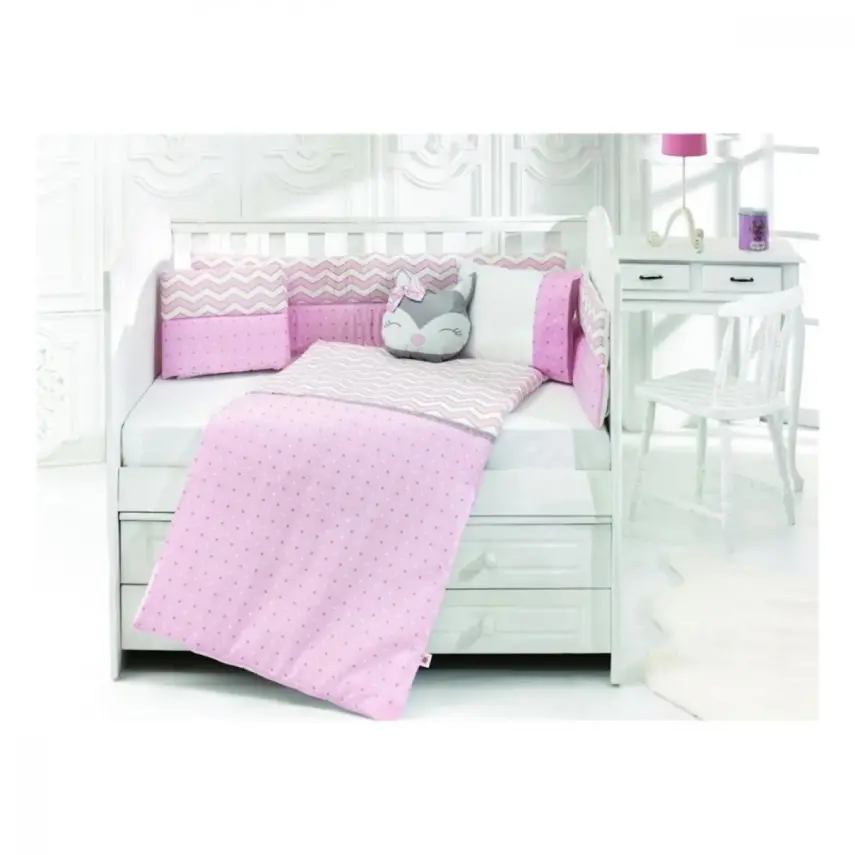 Momishop Fox Park Yatak Uyku Seti Pembe - 1