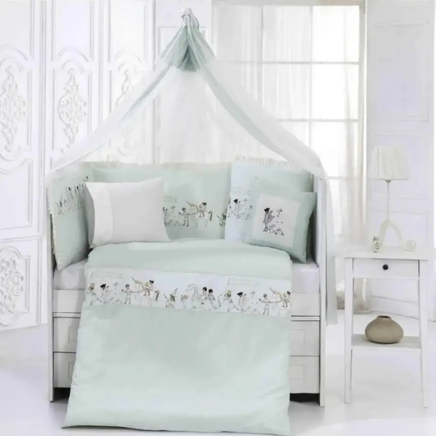 Momishop Masal Uyku Seti Love Coll. 65x125 Yeşil - 1