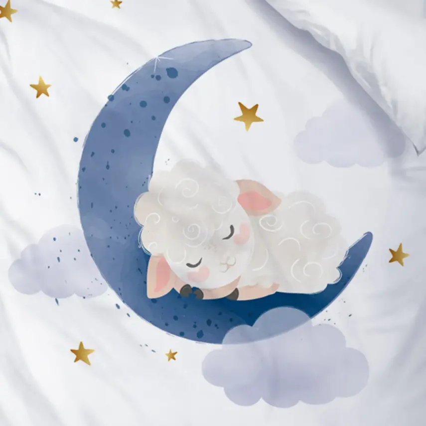 Momys Care Aydaki Rüyalar Kuzu Bebek Nevresim Takımı 100x150 Cm - 1