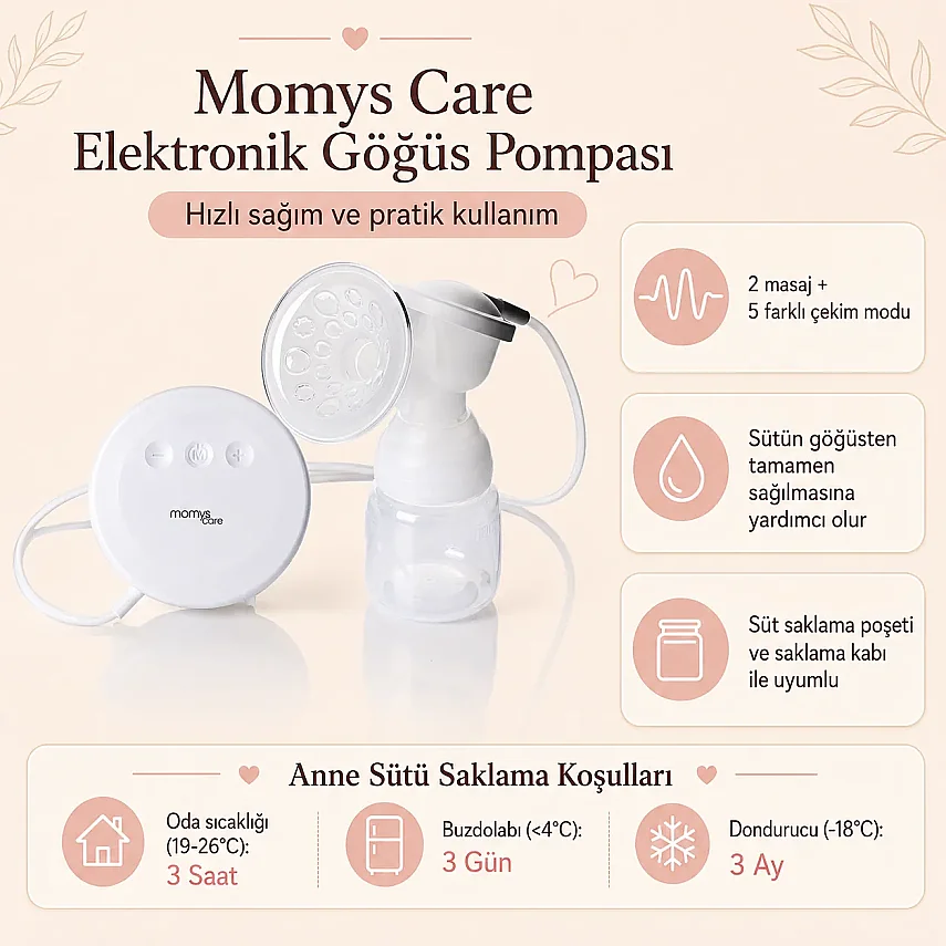 Momys Care Elektrikli Tekli Göğüs Pompası - 4