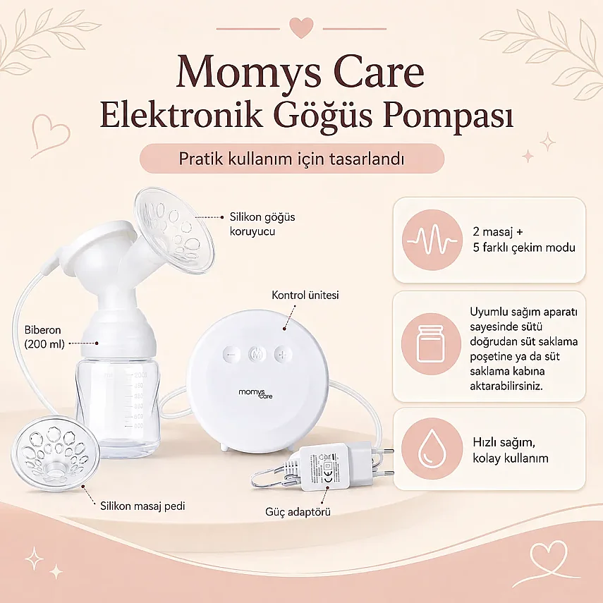 Momys Care Elektrikli Tekli Göğüs Pompası - 6