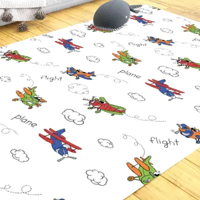 Momys Care Gökyüzü Kaşifleri Çocuk Odası Halı Model 100x160 Cm (1)