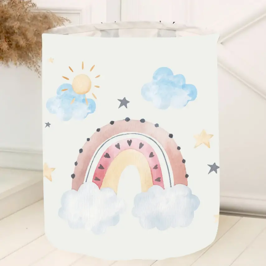 Momys Care Masalsı Gökkuşağı Çok Amaçlı Oyuncak Saklama Kutusu 30x50 Cm - 2