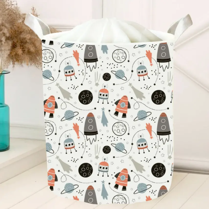 Momys Care Sevimli Hayvanlar Uzayda Çok Amaçlı Oyuncak Saklama Kutusu 30x50 Cm - 2