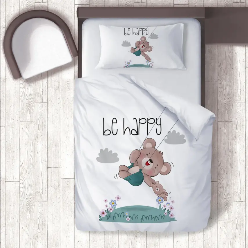 Momys Care Tatlı Ayıcık Bebek Nevresim Takımı 100x150 Cm - 1