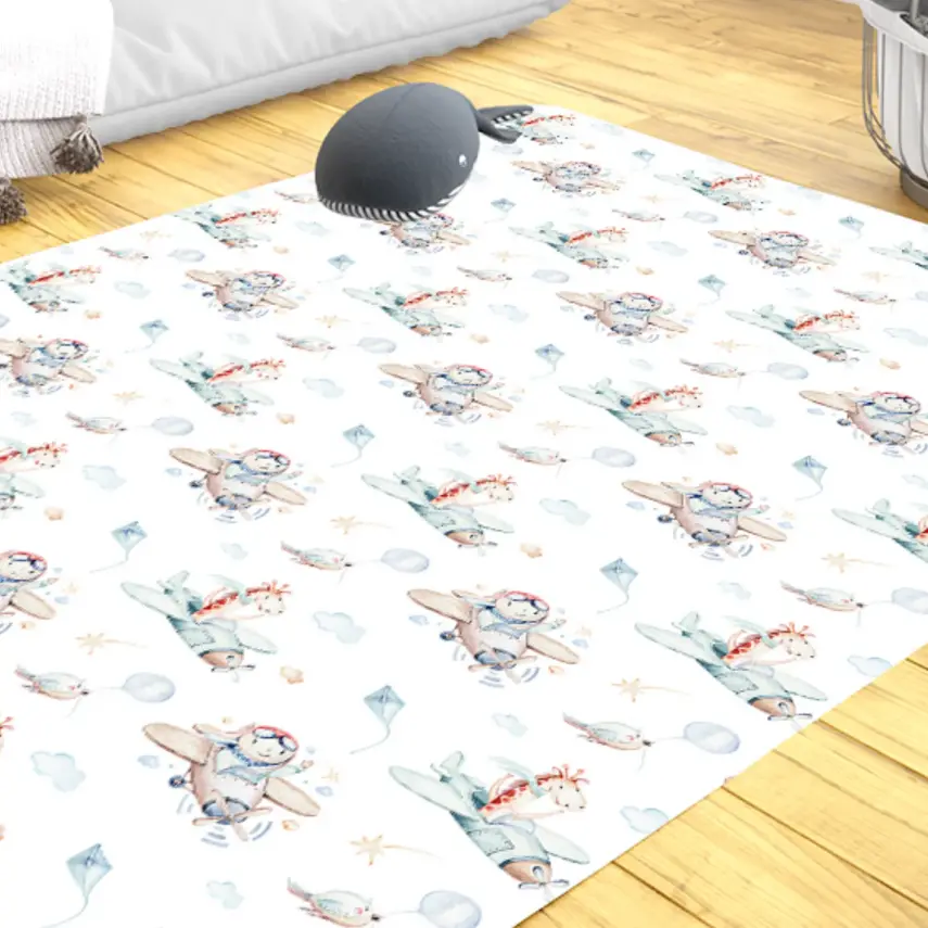Momys Care Uçuş Macerası Çocuk Odası Halı Model 100x160 Cm - 2