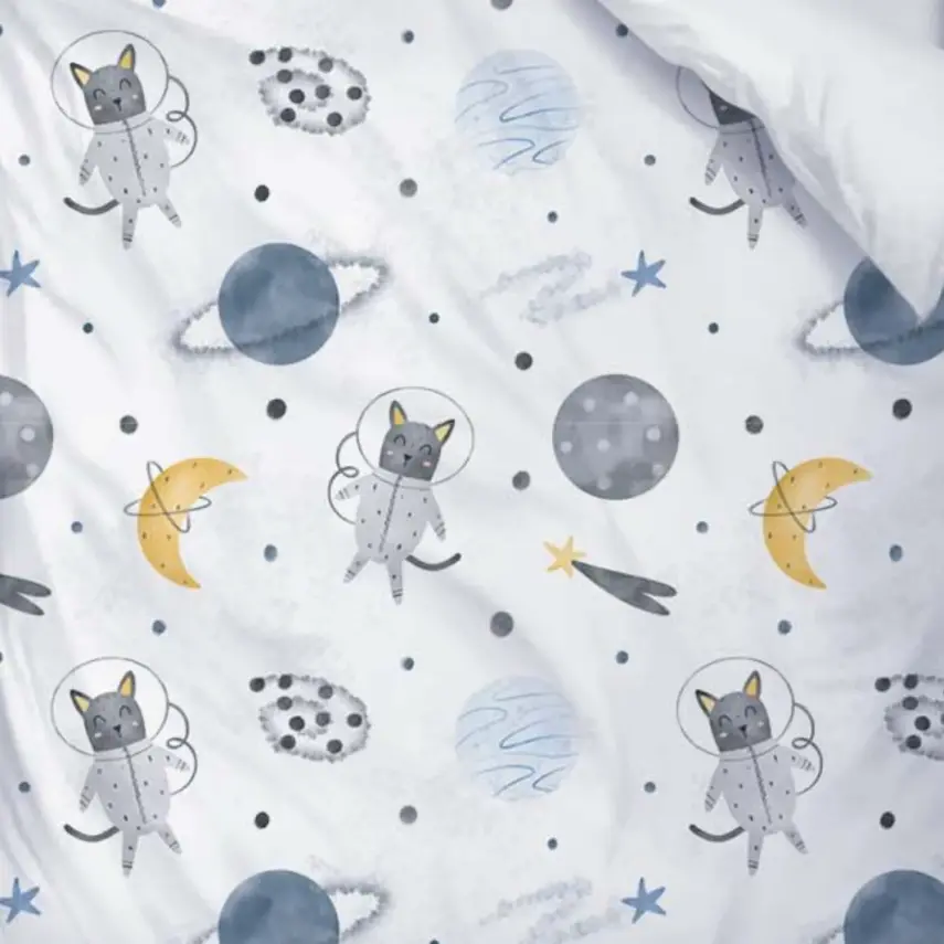Momys Care Uzay Yolculuğu Sevimli Hayvanlar Bebek Nevresim Takımı 100x150 Cm - 2