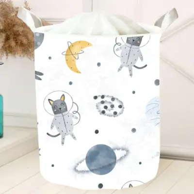 Momys Care Uzay Yolculuğu Sevimli Hayvanlar Çok Amaçlı Oyuncak Saklama Kutusu 30x50 Cm (1)