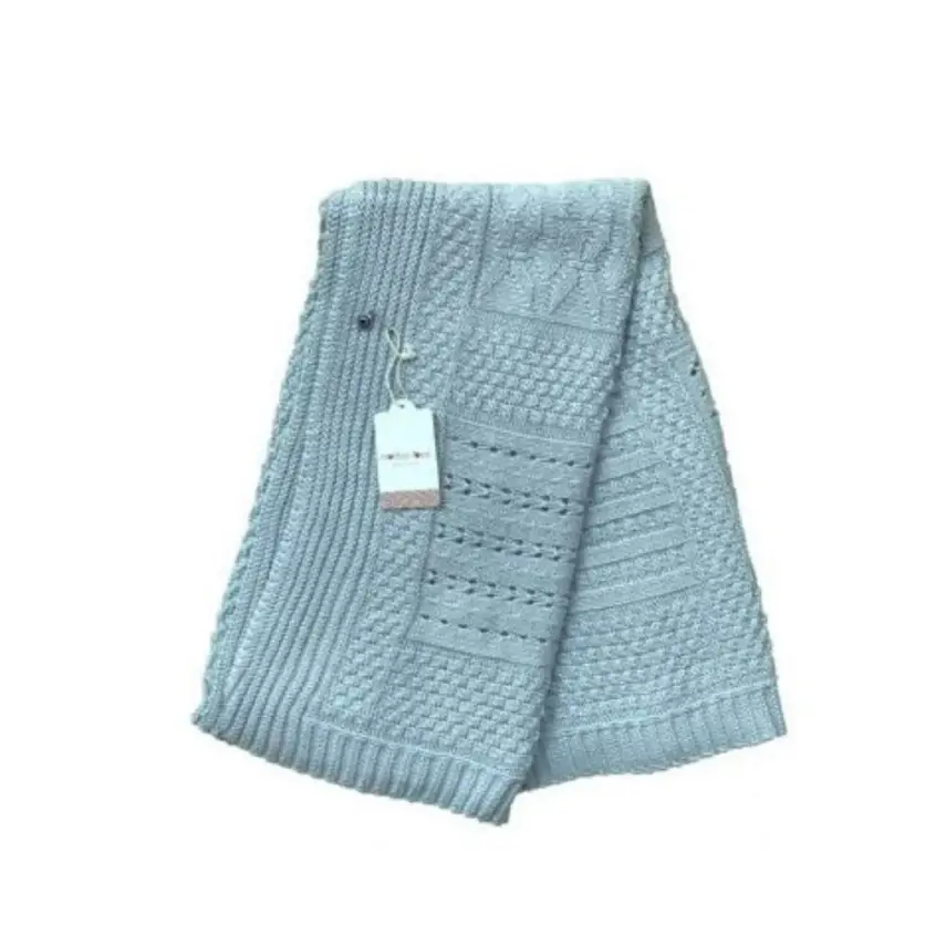 Mother Love Erkek Battaniye Triko Mavi - 1