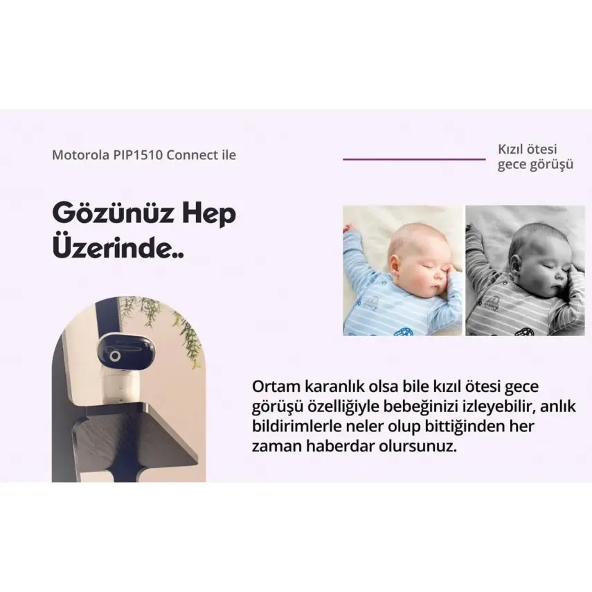 Motorola PİP1510 FHD Wifi  Connect Bebek Kamerası 5 inç LCD - 8