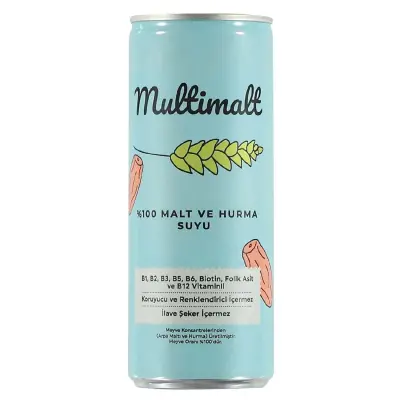 Multimalt Anne Sütü Arttıran Alkolsüz %100 Malt ve Hurma Suyu 250 ml 
