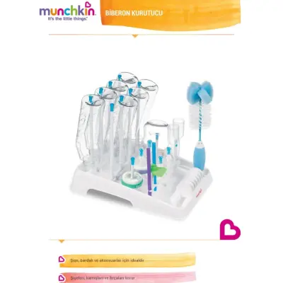 Munchkin Katlanabilir Biberon ve Aksesuarları Kurutma Rafı - 5