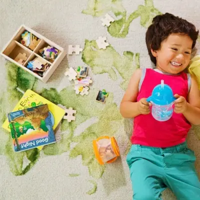 Munchkin Kilitli Uçlu Alıştırma Bardağı 207 ml Mavi - 2