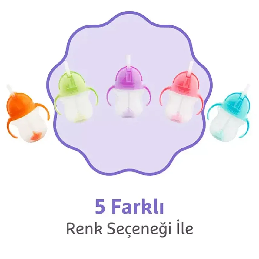 Munchkin Kilitli Uçlu Alıştırma Bardağı 207 ml Mor - 6