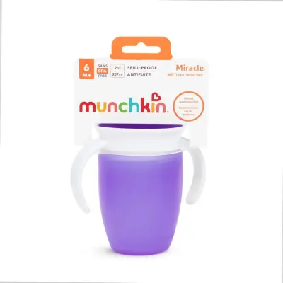 Munchkin Mucize 360 Alıştırma Bardağı 207 ml Mor - 5