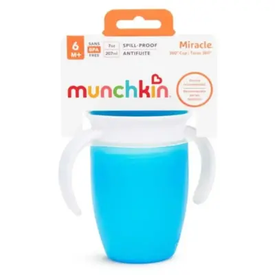 Munchkin Mucize 360° Alıştırma Bardağı 207ml 6+ Ay Mavi - 3