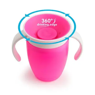 Munchkin Mucize 360° Alıştırma Bardağı 207ml 6+ Ay Pembe - 2