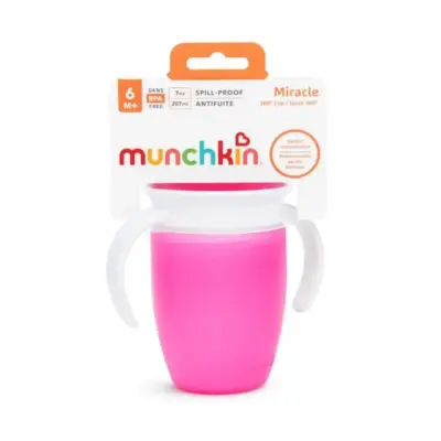 Munchkin Mucize 360° Alıştırma Bardağı 207ml 6+ Ay Pembe - 3