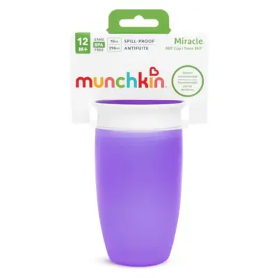Munchkin Mucize 360 Alıştırma Bardağı Wildlove 296 ml Mor - 4