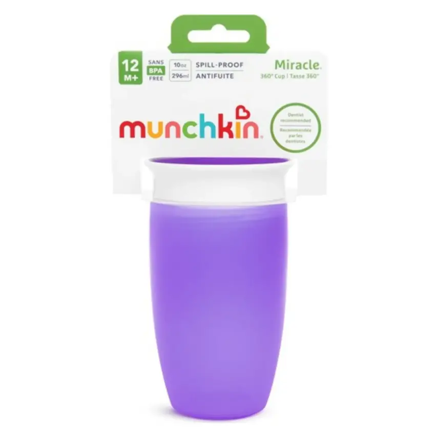 Munchkin Mucize 360 Alıştırma Bardağı Wildlove 296 ml Mor - 4