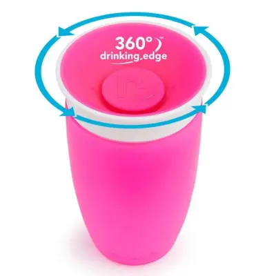 Munchkin Mucize 360 Alıştırma Bardağı Wildlove 296 ml Pembe - 4